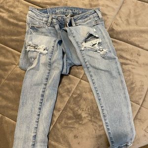 American eagle super hi rise jeans